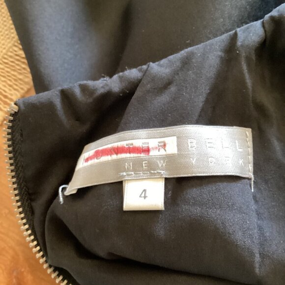 Hunter Bell Lace & Leather‎ Sheath Dress SIze 4 Black Cocktail Party - Picture 2 of 8